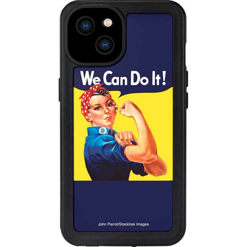 Rosie The Riveter Vintage War Poster iPhone 15 Plus Waterproof Case
